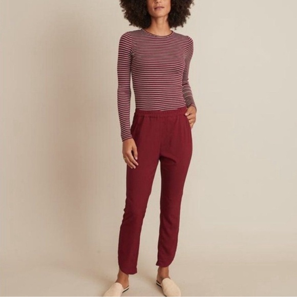 Marine Layer Pants - Marine Layer Women’s Allison Pants in Cabernet Wine Red | Small